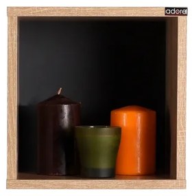 Nástenná polica 33x33 cm hnedá