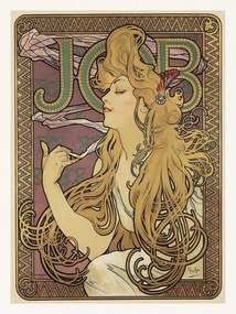 Umelecká tlač Job, Cigarette Paper Advert (Vintage Art Nouveau) - Alfons / Alphonse Mucha, (30 x 40 cm)