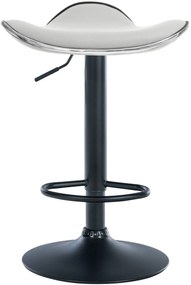 Barová stolička Shanghai - čierny rám - Biela
