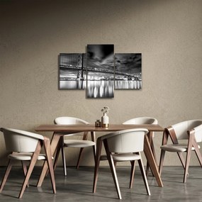 Obraz - Most Benjamina Franklina, Filadelfia, čiernobiely (90x60 cm)