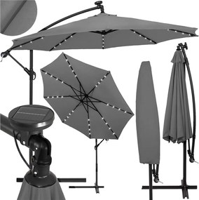 Záhradný slnečník 3m LED SPRINGOS GU0046 - sivý