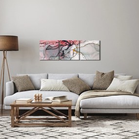 Obraz abstrakcie (s hodinami) (90x30 cm)