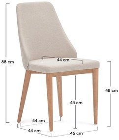 Béžová jedálenská stolička Rosie – Kave Home