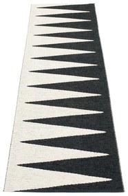 Čierno-biely vnútorný a vonkajší behúň 70x250 cm Vivi Black – Pappelina