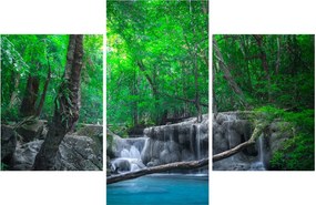 Obraz - Vodopád Erawan, Kanchanaburi, Thajsko (90x60 cm)