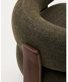 Zelené ženilkové kreslo Granite – Kave Home