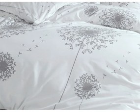 BedTex Bavlnené povlečení Pampeliška šedá, 220 x200 cm, 2 ks 70 x 90 cm