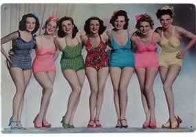 Ceduľa Sexi ženy plavky retro