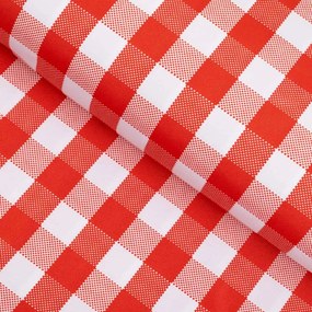 Biante Dekoračný záves TF-071 Červeno-biela kocka 140x210 cm