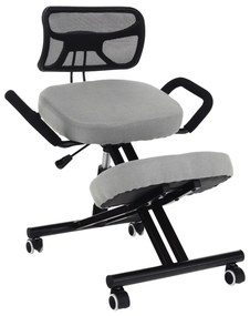 Ergonomická kľakačka, sivohnedá Taupe/čierna, RUFUS