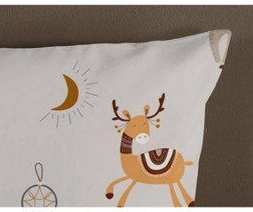 Sivobéžové bavlnené detské obliečky na jednolôžko 140x200 cm Woody – Good Morning