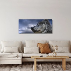 Obraz - Vlčia hlava (120x50 cm)