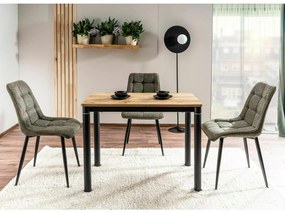 Jídelní stůl Damar 80 cm dub artisan/černý