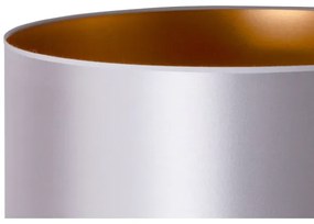 Duolla - Stojacia lampa CANNES 1xE27/15W/230V pr. 45 cm strieborná/medená/biela