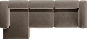 Hnedá rohová pohovka (ľavý roh/s leňoškou) Bergamo – Cosmopolitan Design