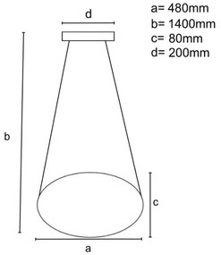 LED Stmievateľný luster na lanku LED/65W/230V 3000-6500K zlatá + diaľkové ovládanie