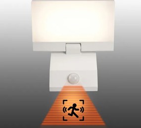LED Vonkajšie nástenné svietidlo so senzorom LED/18W/230V IP44 biele
