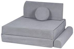 Variabilná detská pohovka MeowBaby® Premium, grey