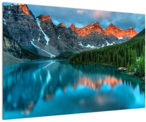 Obraz tyrkysového jazera (90x60 cm)