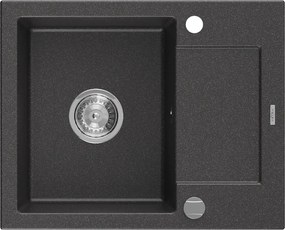 Mexen Enzo - drez granitový 57,6x46,5cm, 1-komorový, čierna-škvrny, 6506571005-76