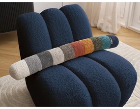 Tmavomodré kreslo z textílie buklé Janissaire – Bobochic Paris