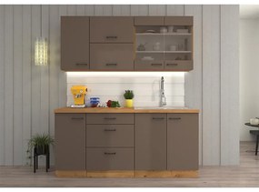 Kuchynská linka Bolonia hľuzovka/artisan 180 cm s pracovnou doskou