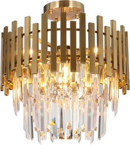 Luster Aspen I, 1x krištáľové/zlaté kovové tienidlo, (fi 45cm), g