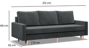 Trojmiestna rozkladacia sedačka BLANK Comfort hnedá