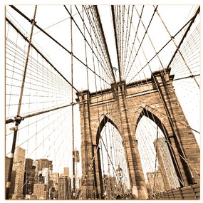 Obraz na plátne - Manhattan Bridge - štvorec 3925FA (80x80 cm)