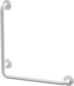 Bemeta Design HELP: Madlo, 680 mm, v tvare L, ľavé, s krytkou, biela - 301112073