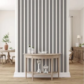 VLADILA Black And White Stripes - tapeta