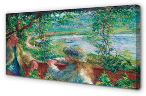 Obraz canvas Art stretnutie pri jazere 140x70 cm