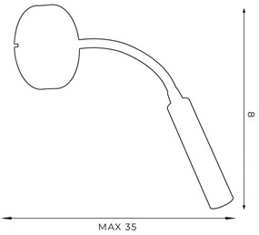 Flexibilná lampička ARDEN 1xG9/8W/230V čierna