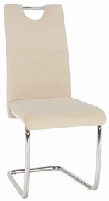 Tempo Kondela Jedálenská stolička, béžová Dulux Velvet látka/svetlé šitie, ABIRA NEW