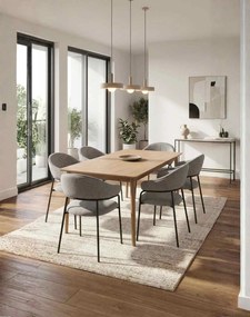 Jedálenská stolička s podrúčkami Bianca, sivá