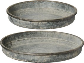 Ib Laursen Kovová tácka Urban Garden Round Menšia