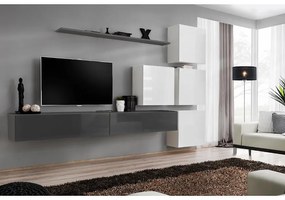 Obývacia stena Switch IX Grafit/Biely