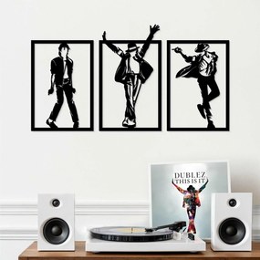 DUBLEZ | 3 dielny drevený obraz - Michael Jackson | Obraz