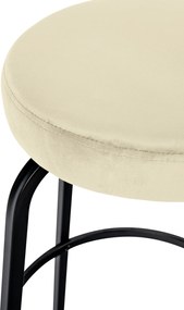 Barová stolička Kamari zamat - krémová
