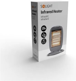 SOLIGHT Infražiarič - vykurovací výkon 1200 W, 3 nastaviteľné úrovne vykurovania