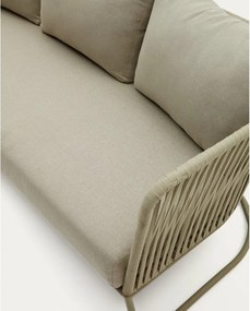 Kaki oceľová záhradná pohovka Saconca – Kave Home