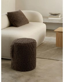 Tmavohnedý taburet z textílie buklé Teddy – Blomus