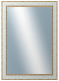DANTIK - Zrkadlo v rámu, rozmer s rámom 50x70 cm z lišty DOPRODEJMETAL bielozlatá (3023)