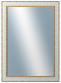 DANTIK - Zrkadlo v rámu, rozmer s rámom 50x70 cm z lišty DOPRODEJMETAL bielozlatá (3023)