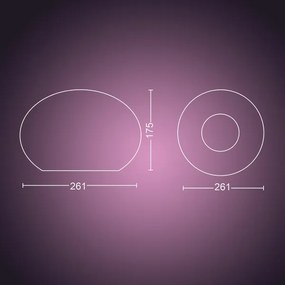 Philips 40904/31/P9-LED RGB Stmievateľná stolná lampa Hue FLOURISH 1xE27/9,5W/230