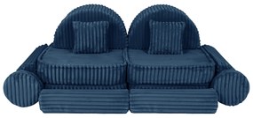 MeowBaby® Churros detská pohovka Max, Midnight Blue