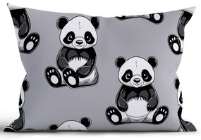 Bavlnená obliečka na vankúš Renforcé 40 × 60 cm - Panda