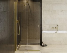 Besco Sprchovací kút Walk-In VAYO GOLD 90 (100, 110, 120, 130, 140), výška 200 cm - bez vaničky BESCO-Rozmery: šírka: 90