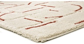 Koberec v tehlovej a krémovej farbe 160x230 cm Brenda – Universal