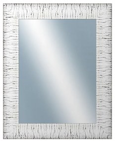 DANTIK - Zrkadlo v rámu, rozmer s rámom 80x100 cm z lišty SAUDEK biela čierne čiary (2512)